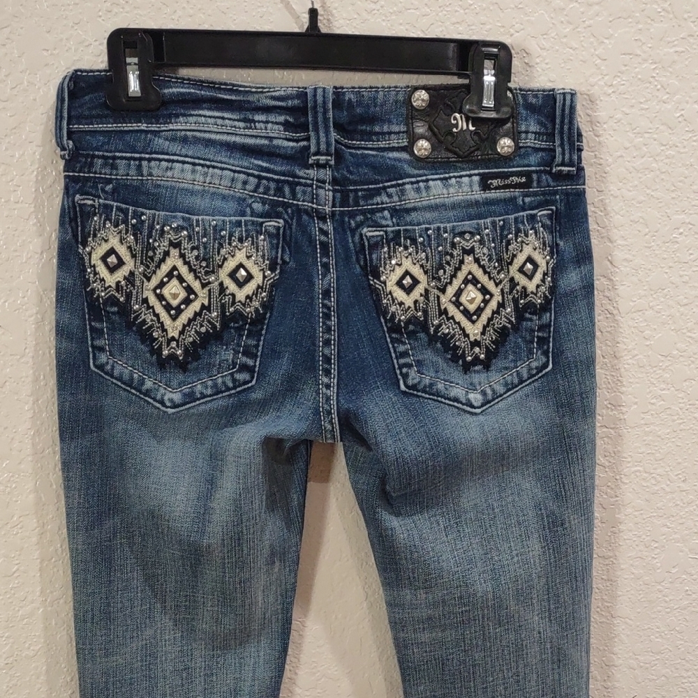 MISS ME BOOT Embellished Blue Jeans - Picture 7 of 17